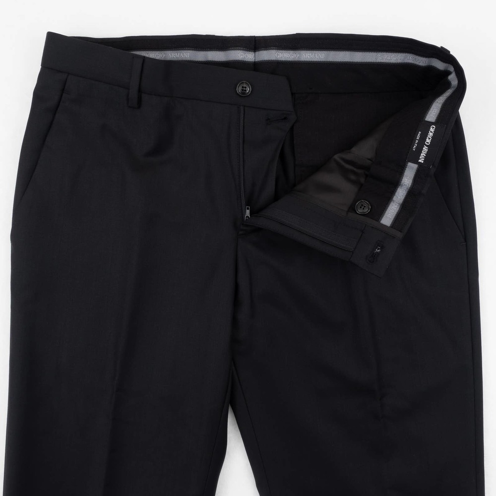 NWOT Giorgio Armani Virgin Wool Cashmere Dress Pants Men's 48 Black - Picture 3 of 7